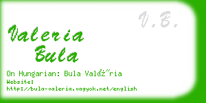 valeria bula business card